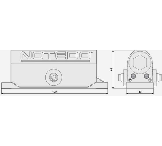 Доводчик NOTEDO dc-065 лёгкий характер (коричневый) 05427
