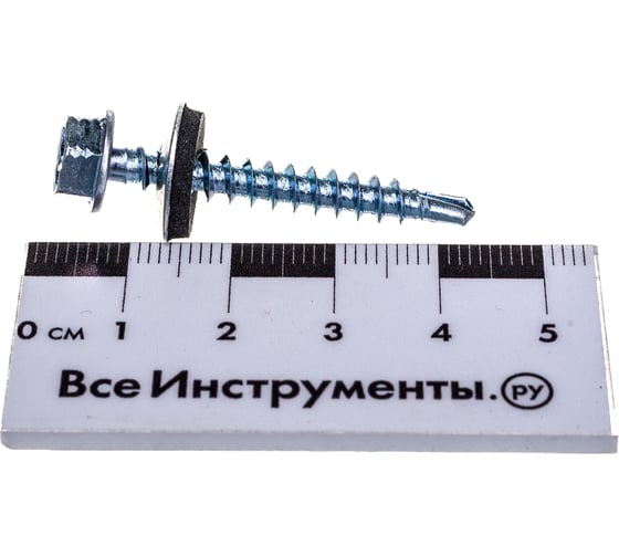 Кровельный саморез Качественный КРЕПЕЖ цинк, 4.8х38 мм, 50 шт 0200171 КЧ