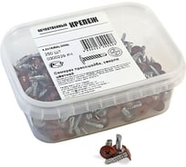 Прессшайба Качественный КРЕПЕЖ 4.2х16 мм, красная окись RAL 3009, сверло, 250 шт 0300229 КЧ