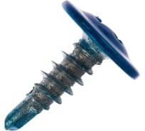 Прессшайба Качественный КРЕПЕЖ 4.2х13 мм, синяя RAL 5005, сверло, 450 шт 0300323 КЧ