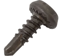 Саморез Качественный КРЕПЕЖ  3.8x11 полуцилиндр, оксид сверло 3.5x11 1200 шт 0500069 КЧ