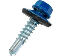 Кровельный саморез Качественный КРЕПЕЖ синий RAL 5005, 5.5х25 мм, 200 шт 1000713 КЧ