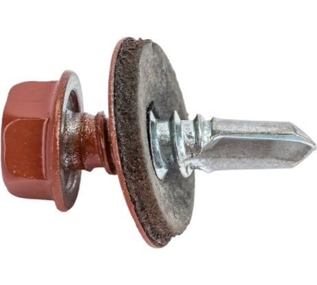 Кровельный саморез крепежная техника коричневая медь RAL 8004, 5.5х19 мм, 300 шт 420280 БК