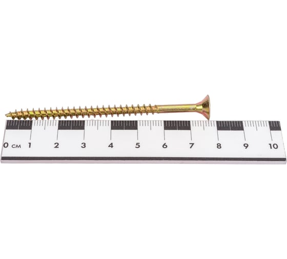 Шуруп крепежная техника жёлтый цинк 5,0x80, 140 шт. 431410 БК