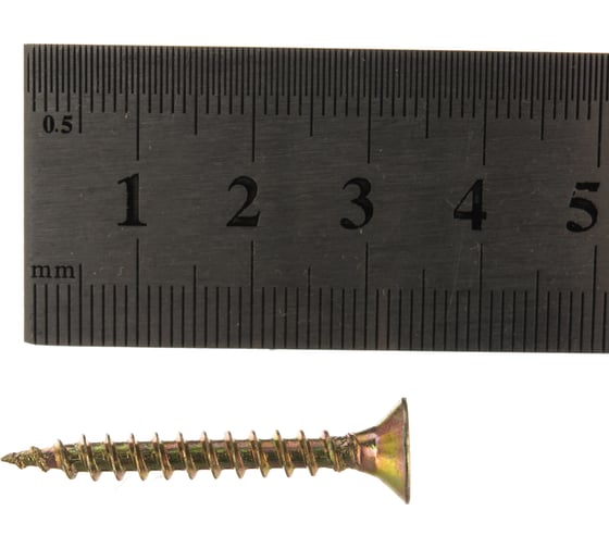 Шуруп Качественный КРЕПЕЖ желтый цинк 4.5x35, 145 шт. 0300481 КЧ