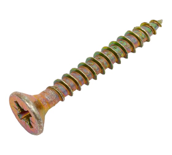 Шуруп крепежная техника жёлтый цинк 6,0x45, 250 шт. 431402 БК