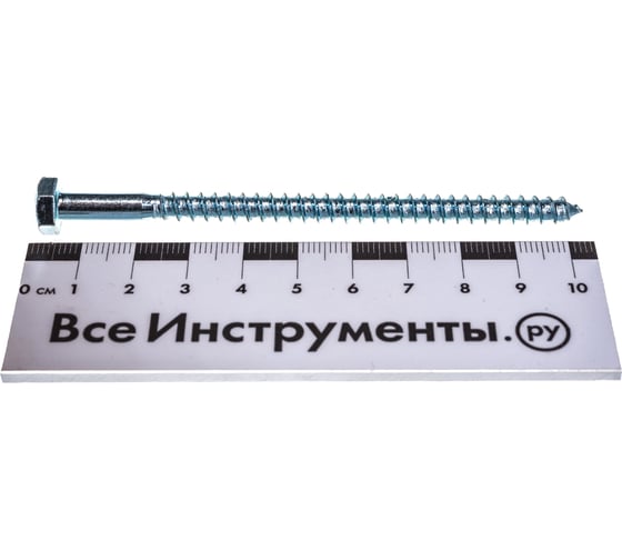 Шуруп с шестигранной головкой Качественный КРЕПЕЖ 6х100, 30 шт. 0300551 КЧ