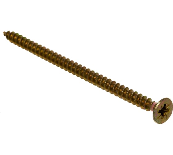 Шуруп Качественный КРЕПЕЖ желтый цинк 4,5x80, 80 шт. 0300493 КЧ