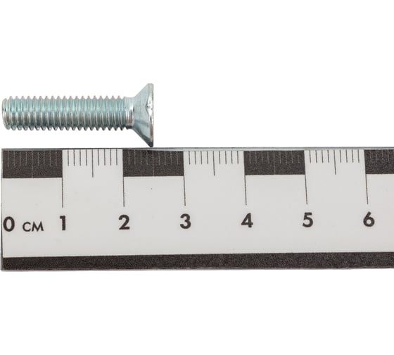 Винт Качественный КРЕПЕЖ потай с метр. резьбой, DIN 965, 6x25, 100 шт 0200887 КЧ