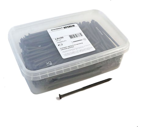 Саморез Качественный крепеж 4.8x102 мм, потай, частая резьба, оксид, 250 шт 1000415 КЧ