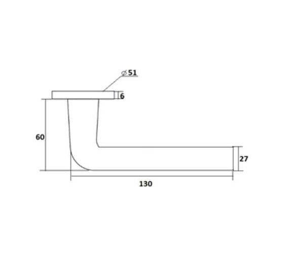 Ручка раздельная Vrata 2118 круг 03, графит 205249