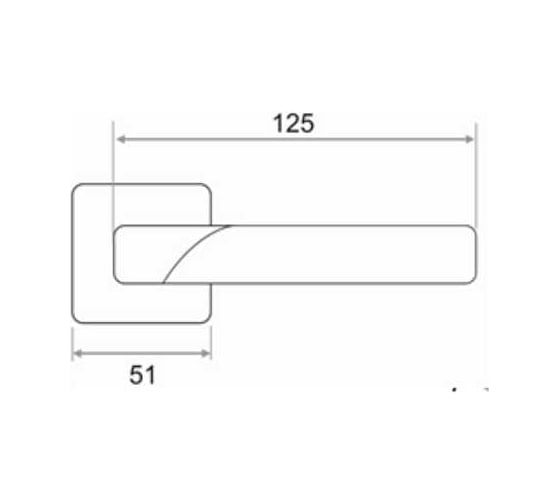 Ручка раздельная Vrata А2175 квадрат 03, черный матовый 205207