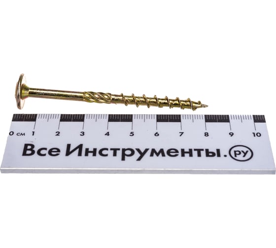 Конструкционный саморез ГОСКРЕП 6,0 x 80 желт., пресс шайба TX30 8 шт 14-0016780