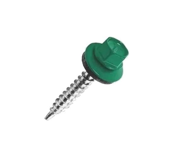 Кровельный саморез ГОСКРЕП 5,5х19 RAL 6005 зеленый мох 1000 шт. КР.011148