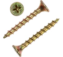 Саморез по дереву ТУНДРА 3.5x32 мм, крупная резьба, желтый цинк, в упаковке 15 кг 9691757