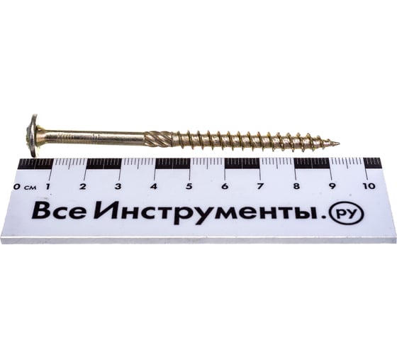 Конструкционный саморез ГОСКРЕП 6,0 x 90 желт., пресс шайба TX30 6 шт. 14-0016790
