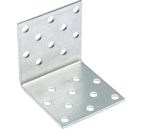 Крепежный равносторонний уголок ТУНДРА 50x50x50x1,5 мм, 10 шт. 9634628
