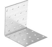 Крепежный равносторонний уголок ТУНДРА 80x80x80x2 мм, в упаковке 10 шт. 9634638