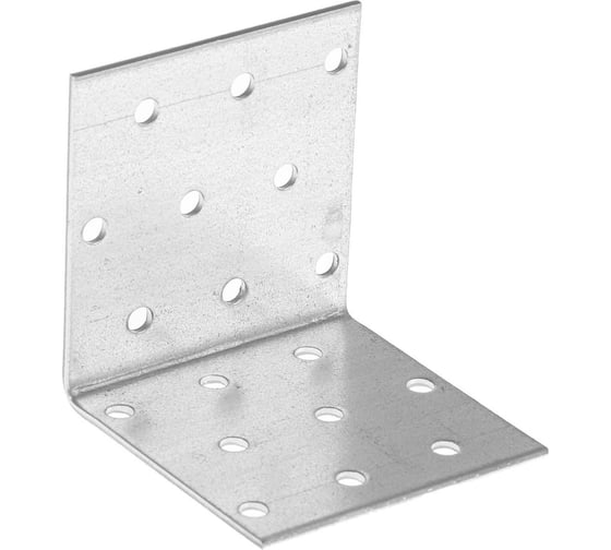 Крепежный равносторонний уголок ТУНДРА 60x60x60x2 мм, 10 шт. 9634659 1