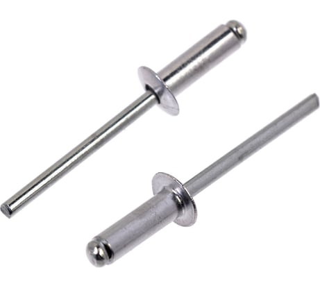 Вытяжные заклепки ТУНДРА krep алюминий-сталь, 4x14 мм, в пакете 500 шт. 2502522