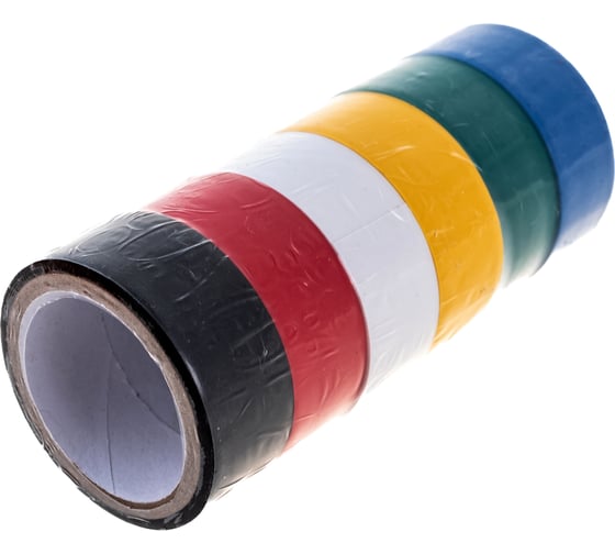 Изолента FIT IT PVC 19 мм х 0.13 мм х 3 м, 6 шт., цветная 11027