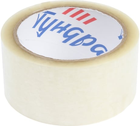 Клейкая лента ТУНДРА прозрачная, 40 мкм, 48 мм х 66 м 6971689