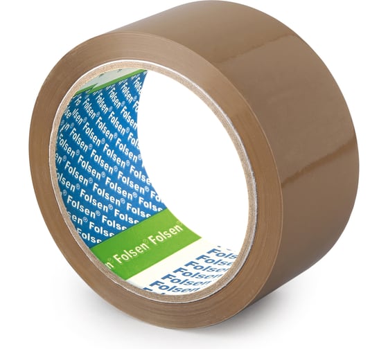 Упаковочная лента FOLSEN 48мм x 66м, коричневая, Solvent, PP 45мк 0411848
