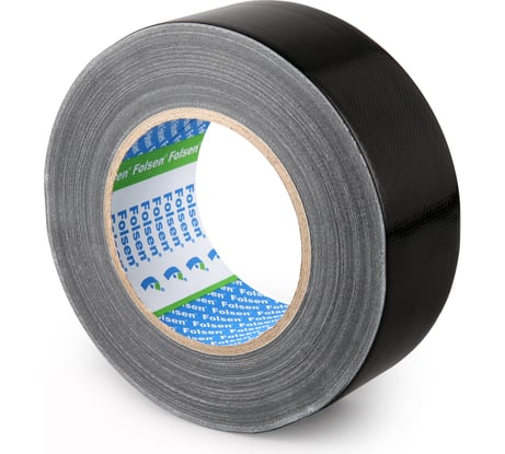 Тканевая лента FOLSEN влагоустойчивая 48мм х50м, черная 052044850