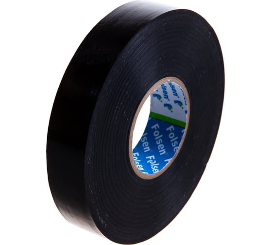 Изоляционная лента FOLSEN 19мм x 33м, черная,  Premium от -18oC до +105oC 013104
