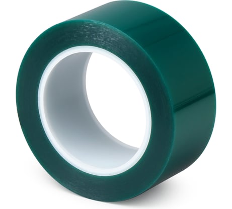 Малярная лента для порошковой покраски Пэт FOLSEN  38мм х 66м зеленая 062316638