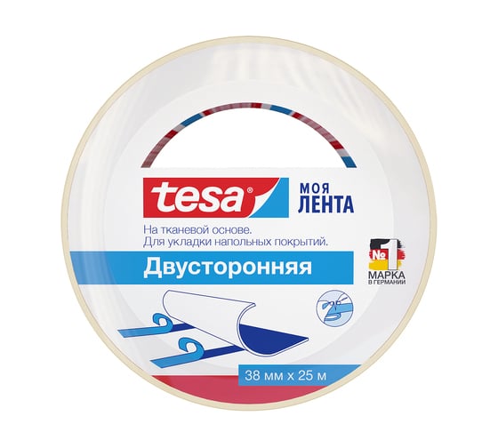 Двусторонняя тканевая лента TESA Lenta 25 м х 38 мм 55540-00000-00