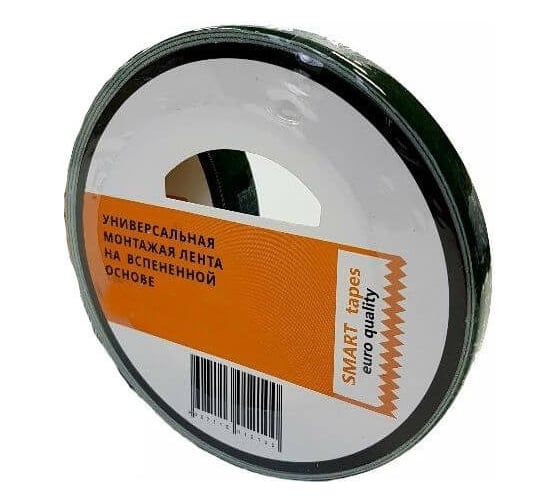 Универсальная монтажная лента на вспененной основе SMARTTAPES 12 мм, 5 м, черная Z125B 1