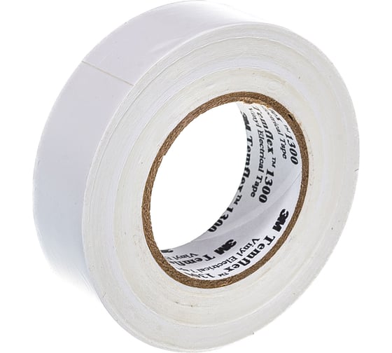 Изолента ПВХ 3М Temflex 1300 белая, рулон 19 мм x 20 м 7100080344