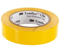 Изолента ПВХ 3М Temflex 1300 желтая, рулон 15 мм x 10 м 7100081320