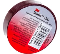 Изолента ПВХ 3М Temflex 1300 коричневая, рулон 15 мм x 10 м 7100081326