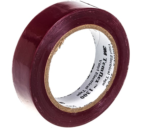 Изолента ПВХ 3М Temflex 1300 коричневая, рулон 15 мм x 10 м 7100081326