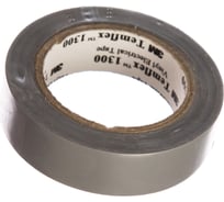 Изолента ПВХ 3М Temflex 1300 серая, рулон 15 мм x 10 м 7100081325
