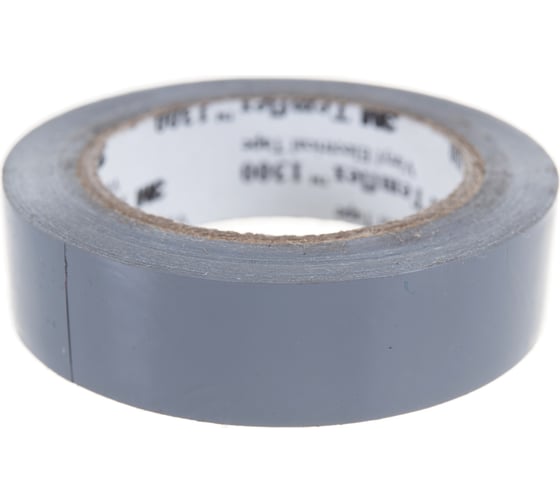Изолента ПВХ 3М Temflex 1300 серая, рулон 15 мм x 10 м 7100081325