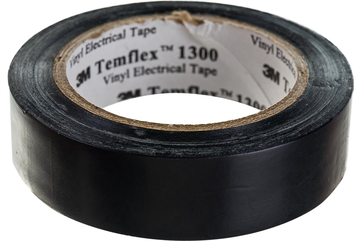 Изолента ПВХ 3М Temflex 1300 черная, рулон 15 мм x 10 м 7100080349 ...