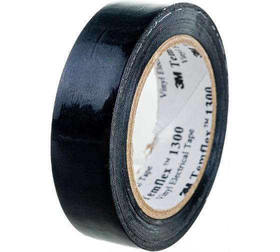 Изолента ПВХ 3М Temflex 1300 черная, рулон 15 мм x 10 м 7100080349