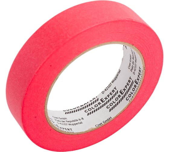 Особо прочная бумажная лента COLOR EXPERT красн. 25mmx50m акриловый клей, UV150 8,5мк, 96072502