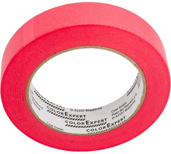 Особо прочная бумажная лента COLOR EXPERT красн. 25mmx50m акриловый клей, UV150 8,5мк, 96072502