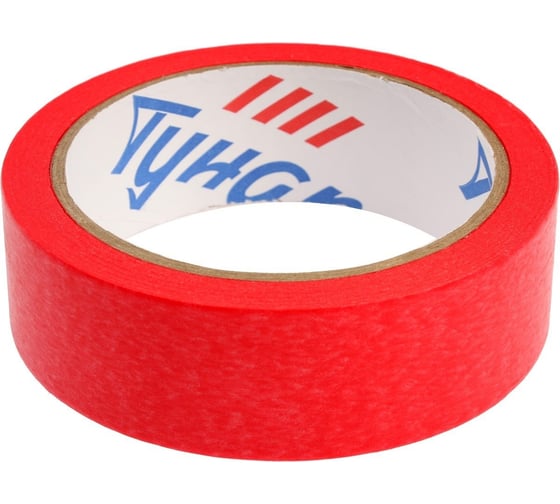 Малярная лента ТУНДРА клейкая, стойкость к УФ 8 дней, красная, 30 мм x 25 м 9700778