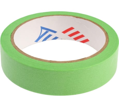 Малярная лента ТУНДРА клейкая, стойкость к УФ 12 дней, зеленая, 24 мм x 25 м 9700786