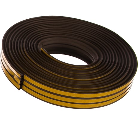 Резиновый самоклеящийся уплотнитель Зубр профиль "P", коричневый, 16м 40932-016