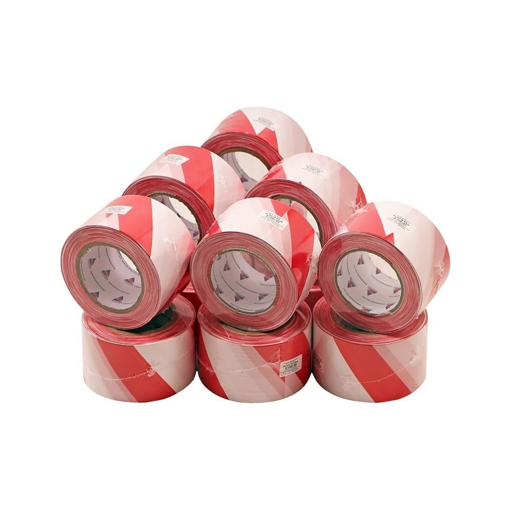 Оградительная лента Протэкт Эконом 250 п.м., 75мм, Бело-красная ЛО-250/ ...