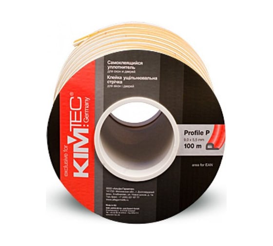 Уплотнитель KIM TEC Р-100 белый 9х5,5мм 57631
