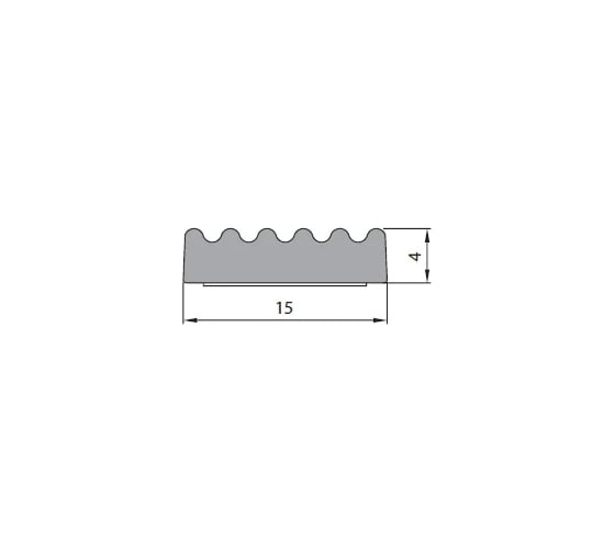 Уплотнитель KIM TEC SD51/4-100 м черный 15х4 мм 11593848