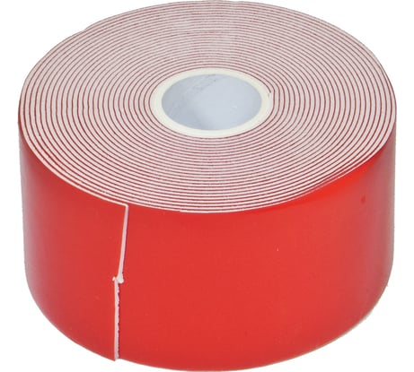 Двусторонняя клейкая лента 50мм х 5м профессиональная красная Megapower 659447