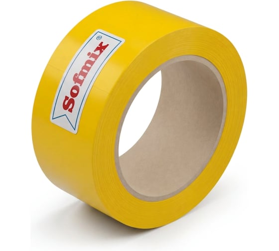 Лента для разметки SOFMIX 200 мкм, желтая, 100 мм*33 м, на защитной подложке 2100331